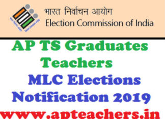 AP TS Graduates Teachers MLC Elections Notification 2019 Schedule